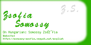 zsofia somossy business card